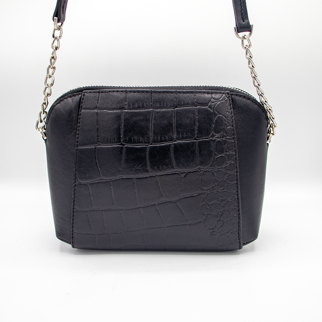 کیف زنانه چرم طبیعی مدل ساره رنگ مشکی