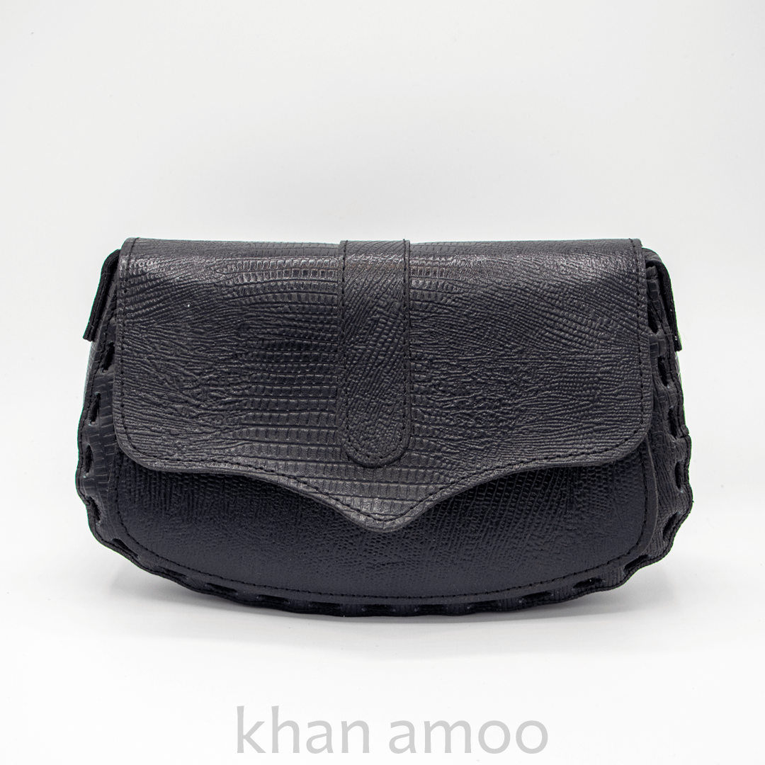 کیف زنانه چرم طبیعی مدل پروانه رنگ مشکی فلوتر