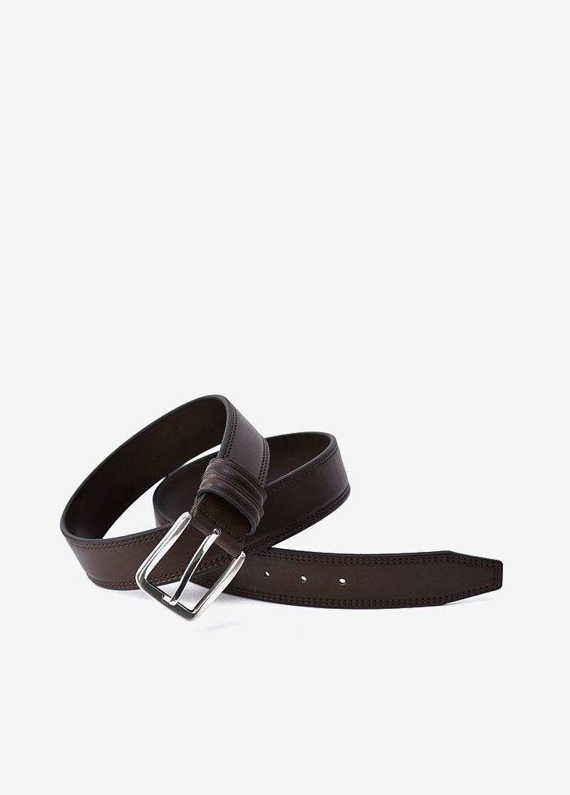 کمربند چرم مردانه مدل 006 رنگ قهوه ای سوخته