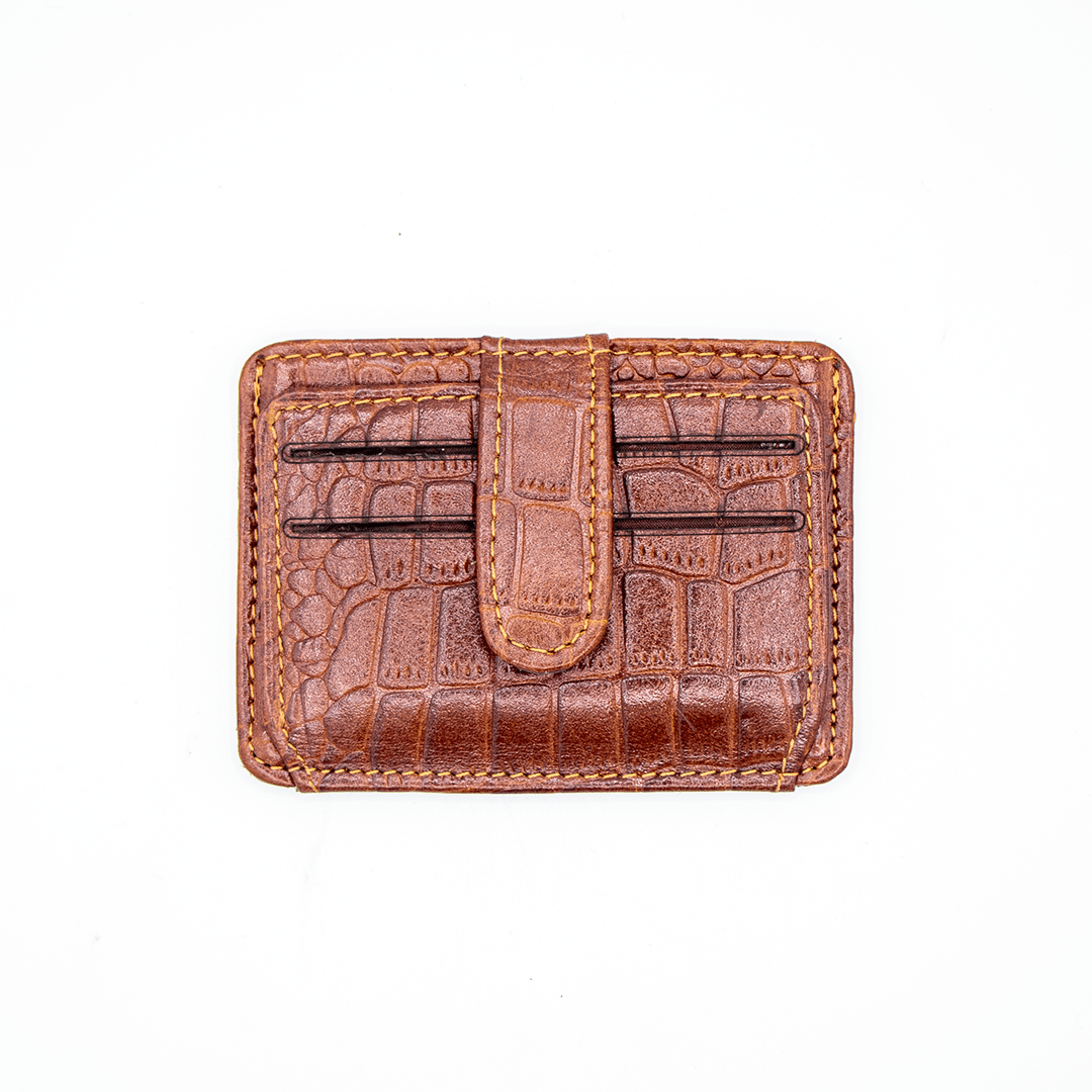 کیف جیبی چرم مدل تینو دکمه دار رنگ عسلی