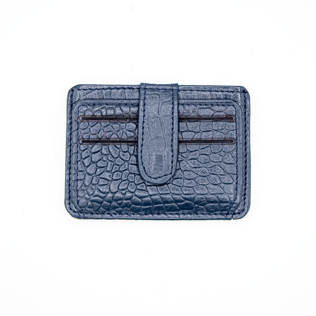 کیف جیبی چرم مدل تینو دکمه دار رنگ سورمه ای